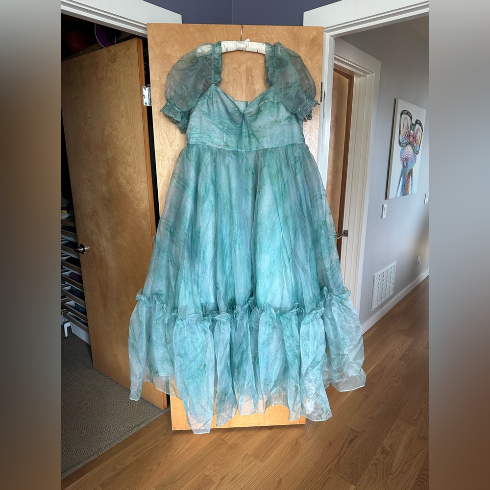 Selkie Waterlillies Silk Gauze Ritz Gown, 3X